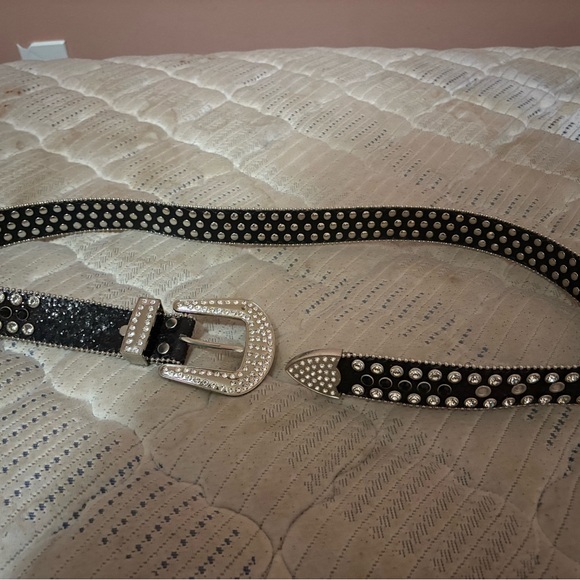 Black and Silver Studded Belt